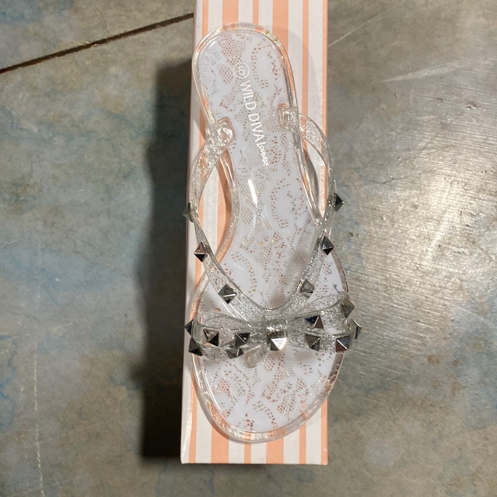 Wild Diva lounge clear jelly sandal